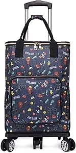 5-Wheeled Household Grocery, Small Pull cart, Folding Rod Shopping cart（XX5）