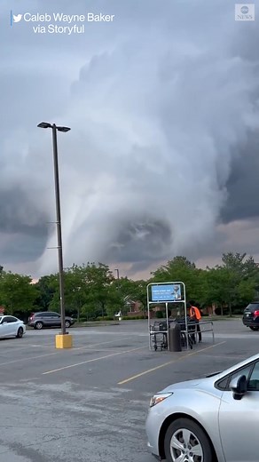 An ominous funnel cloud was seen churning in Lexington, Kentucky as thunderstorms swept through the region. https://abcn.ws/3a05SqK | ABC News