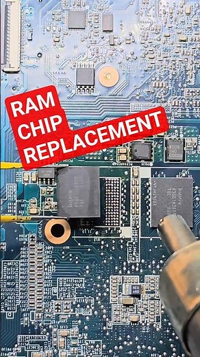Replacing a Laptop RAM Chip – Board Level Repair. #boardrepair #diy #soldering #electronic #laptop