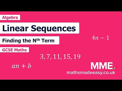 Algebra - Sequences (Linear) (Video 1)
