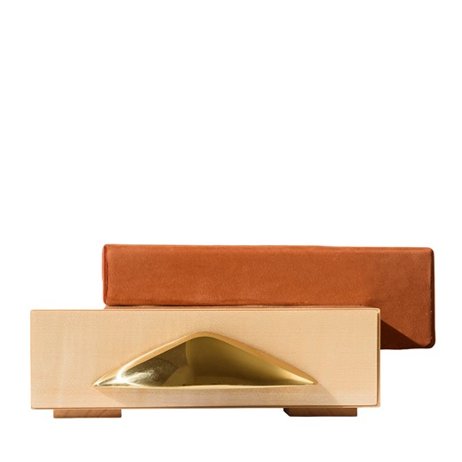 Gemini Curly Maple with Brass Handles Jewelry Box