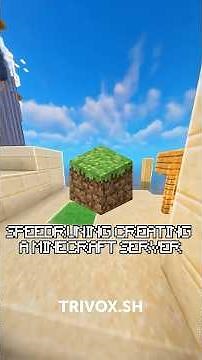 Speed running creating a minecraft server on linux.