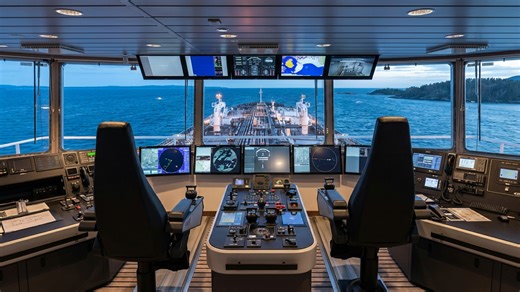 Why most cargo ships put the bridge at the back, tradition, safety, maneuvering, and money