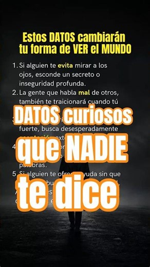DATOS curiosos que casi NADIE te dice #PsicologíaOscura #Liderazgo #Reflexión #Psicología