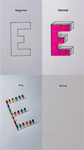 How to draw 3D 👨‍🎨😍 (From beginner to artist) #drawing #3ddrawing #art #3dart #easydrawing #shorts