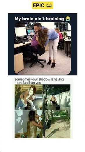 Brain offline, shadow online 😂." #viral #shorts #memes #usa #shadow ##humor #funny