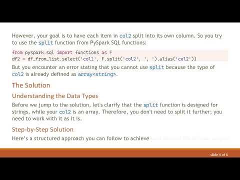 Solving the Column Splitting Challenge in PySpark DataFrames