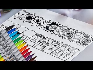 Incredibox SPRUNKI Coloring Pages New / How to Color Mr Sun vs Mr Tree 1 2 3 4 5 6 7 8 9!