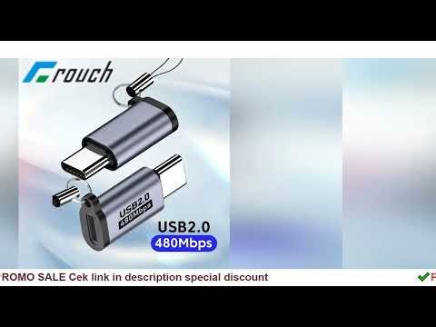 Micro USB To Type C Adapter Mini USB To USB C 480Mbps Fast Data Charging Connector USBC To Lightning