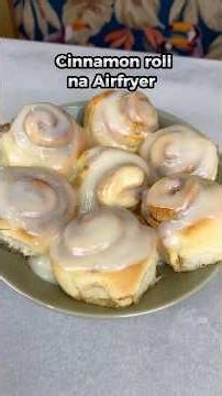 Super easy AIR FRYER CINNAMON ROLLS 🤤🤎 #easydesserts #sweets #cinnamonrolls