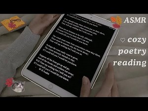 ASMR ☕️ Cozy poetry reading for relaxation and sleep (slow up-close whispers, fire sounds)