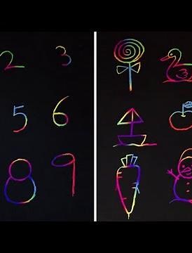 Simple Animal Drawings from Numbers | How to Draw Pictures using Numbers 1 to 10 || Step By Step