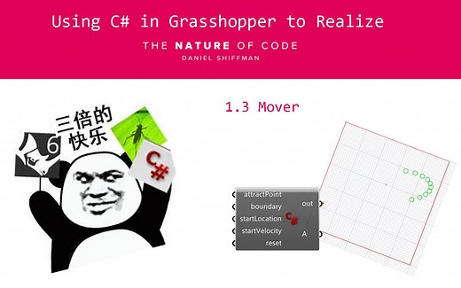 【三倍快乐】Grasshopper+C#编程练习1.3Mover