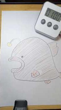 1 Minute Drawing Challenge! 🎣 Cute & Chilly Anglerfish in 60 Seconds #ASMR #Shorts