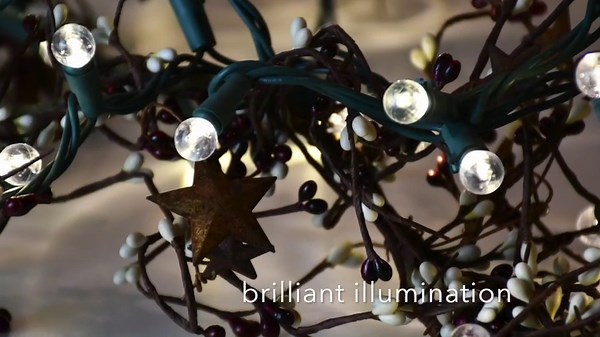 LUMABASE 70-Light LED Warm White Plastic Globe Electric String Light 35001