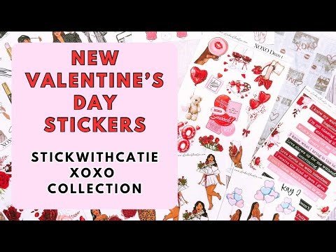 NEW VALENTINE’S DAY STICKERS | XOXO COLLECTION BY STICKWITHCATIE