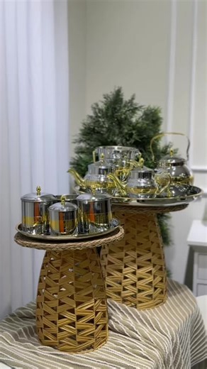 ‎ركان للمواد المنزلية‎ on Instagram‎: "عالة شاهي ليبية ستيل متوفر ذهبي و فضي 🤎"‎