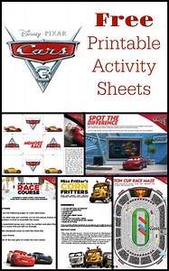 Free Cars 3 Activity Sheets for Kids - Build your own race course and more!