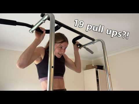 🎈 Calisthenics girl attempts 19 pull ups in a row for 19th Birthday challenge! 🥳