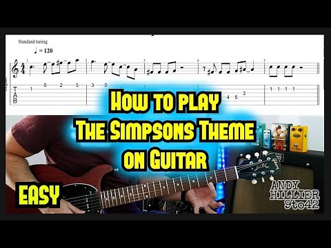 The Simpsons Theme Guitar Lesson Tutorial with TAB