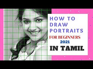 How to draw portraits for beginners in Tamil 2021 updated