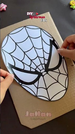 DIY spiderman box 💖🕸️ #diy #giftbox #craft #papercraft #giftideas #shortvideo