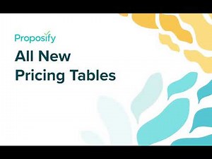 All New Pricing Tables