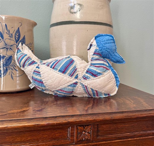 Duck Pillow, Vintage Repurposed Quilt Pillow, Country Charm - Etsy