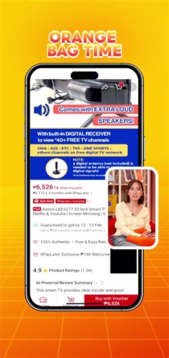 This TUESday CHOOSE the items you want to checkout 😉 Watch 🍊Shopee Live Extended🍊NOW to get ✅SULIT deals, ✅BIG discounts, ✅VOUCHERS, and ✅SHOPEE COINS 🍊Click here 👉 https://shopee.ph/ShopeeLiveEXTENDED | Shopee