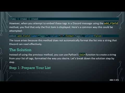 How to Format Multiple Items in a List in Python for Discord Embeds
