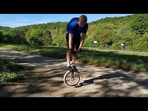 [Unicycle lockdown special] Hop standing on the wheel / 90 unispin tutorial