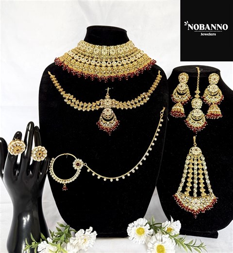 Handcrafted Kundan Bridal Jewelry Set. - Etsy