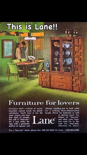 Produced just 40 miles from here in the tiny town of Altavista, VA, Lane made its mark as one of the finest producers of Danish Modern Furniture of its time. Here are just a few examples of their brilliant designs. I personally have iconic pieces from the Acclaim Line as well as the Monte Carlo Line, both from the 60’s. What Mid Century Line is your favorite? #lane #midcenturymodernfurniture #midcenturymoderndesign #midcenturywalnut #laneacclaim #60sdesign #70sstyle | Thoroughly Modern Mom - Old