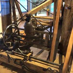 Blanchard lathe model and original lathe. This duplicating lathe was an important step in producing large volumes of rifle stocks. #historyofindustry | The History List