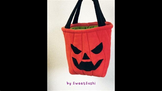 Trick or Treat Handmade Pumpkin Tote-bag!