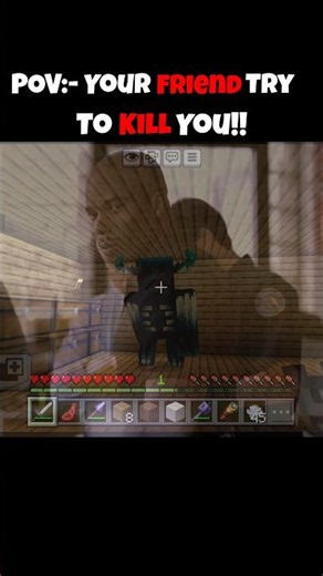 POV:- When Your Friend Try To Kill You!!🤯😅 #minecraft #gaming #shorts