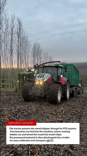 Wood Chipper Machine in Action | Powerful Farm Tools & Tractor Forestry Work 🚜🤖