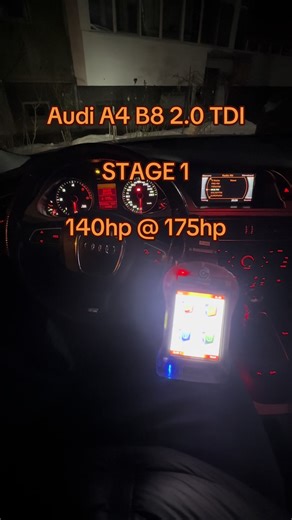 Audi A4 B8 2.0 TDI 140hp Stage 1 remap ( dpf activ ) 35hp & 80nm #audi #remap #chiptuning #dpf #stage1 Reșița , Caraș-Severin