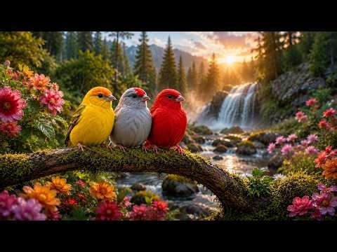 Tropical Rainforest Bird Sounds & Piano | Healing Music for Deep Sleep, Stress Relief & Calm
