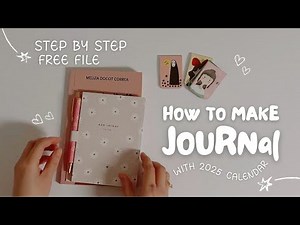 How to Make a 2025 Calendar Notepad - Book Binding- Step by Step with Free Template Downloadable