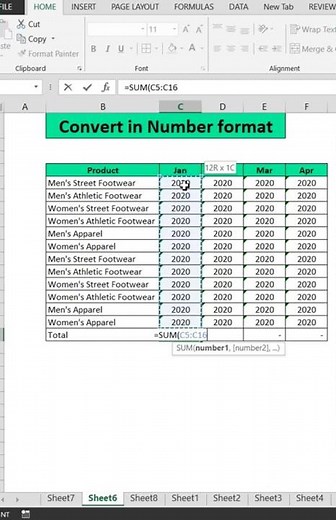Excel Trick || Convet In Excel || Learn Excel skills || #exceltips #exceltricks #excelshorts