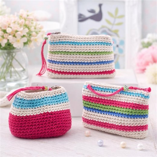 Easy Zipper Pouch Pattern • Rainbow Mini Purse PDF • Beginner Crochet Pattern • Small Bag Crochet Pattern • Doll House Crochet Pattern - Etsy