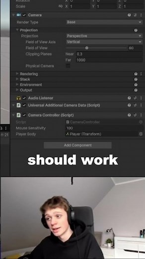 Contecting camera and Controller in Unity! 🎥🕹️ #BIA