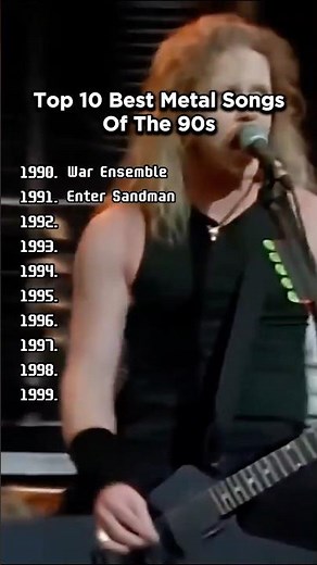 Best Metal Songs Each Year 1990s #metalmusic #metalcore #heavymetal