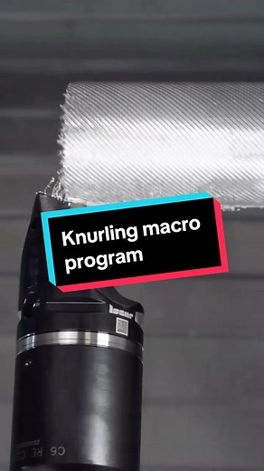 Knurling macro program #cnc #machine #cncmachining #cncmilling #cncturning #machinist #custom #parts