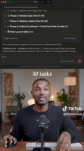 I pasted my 30-day launch playbook into Claude and with the Asana connector, it built the entire @Asana project for me. 30 tasks across 6 phases all mapped out in just seconds. That's time back for the work that actually matters. Start a free trial at the link in my bio. #AsanaPartner #Asana #AI #automation #business #productivity