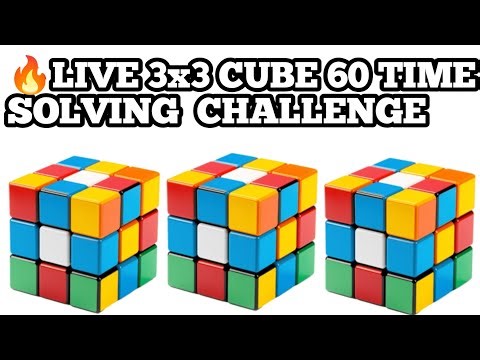 🔥LIVE 3x3 CUBE 60 TIME SOLVING CHALLENGE🔥😱