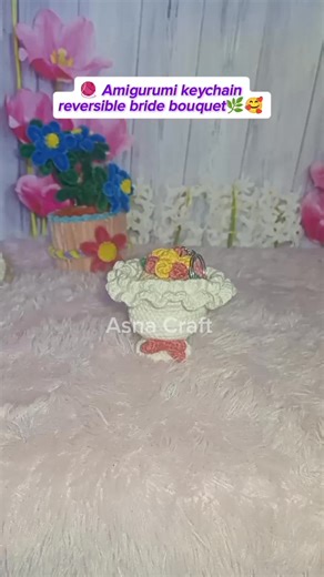 Asnawiah | reversible bride bouquet.. met aktivitas 💪🥰... #reels #fyp #fbpro #viral #crochet #amigurumi #keychain #handmade #hobimerajut... | Instagram