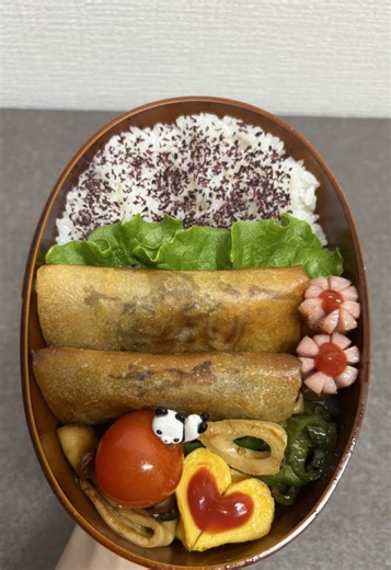 マロニーちゃんのもちもちカリカリ春巻き弁当