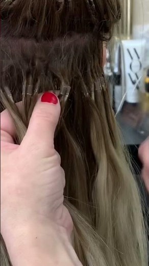 Removing Microbead hair extensions. See more on my channel hairbycaren